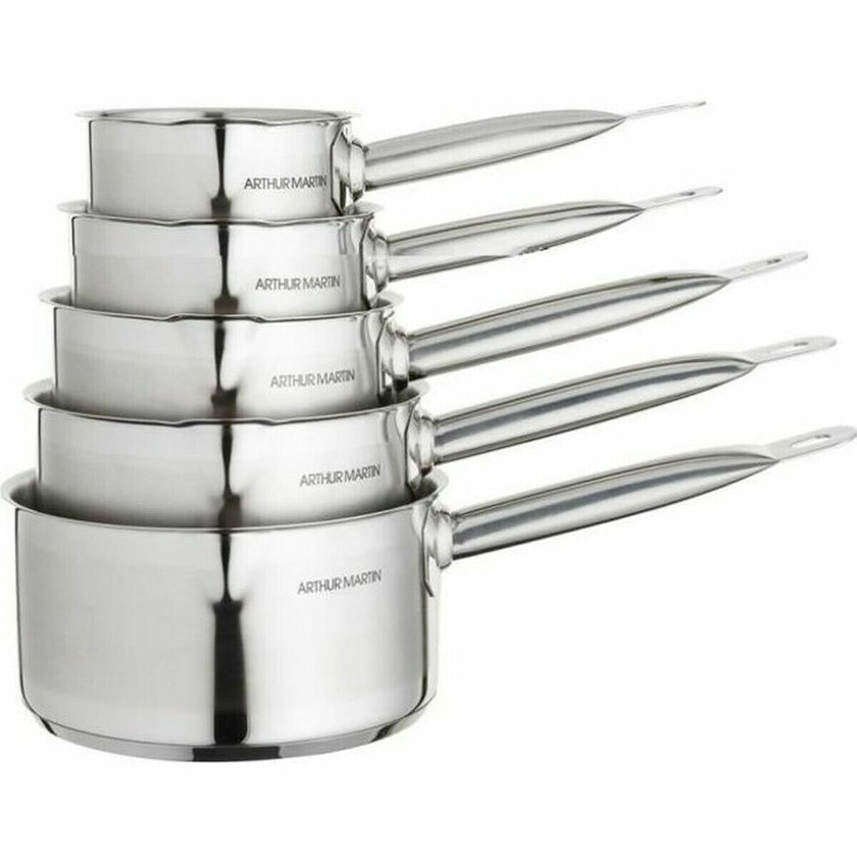 Set of Cookware Arthur Martin Silver Stainless steel 5 Pieces