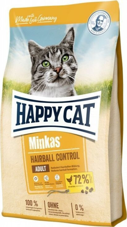 Сухой корм для кошек Happy Cat, Hairball Control , для выведения шерсти, с курицей, 1.5 кг