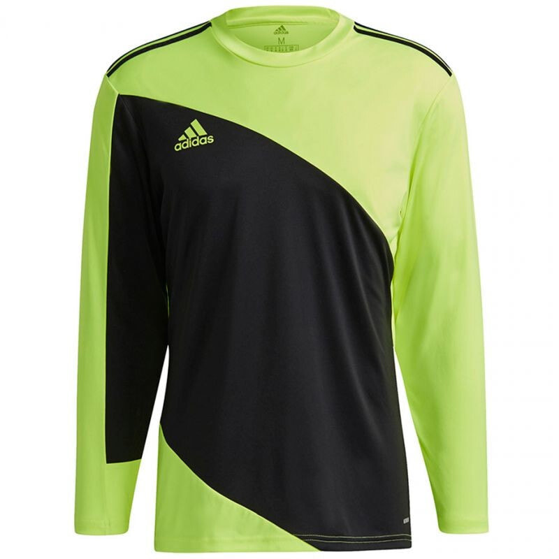 Мужской лонгслив спортивный черный зеленый с логотипом футбольный adidas Squadra 21 Goalkeeper Jersey M GN5795