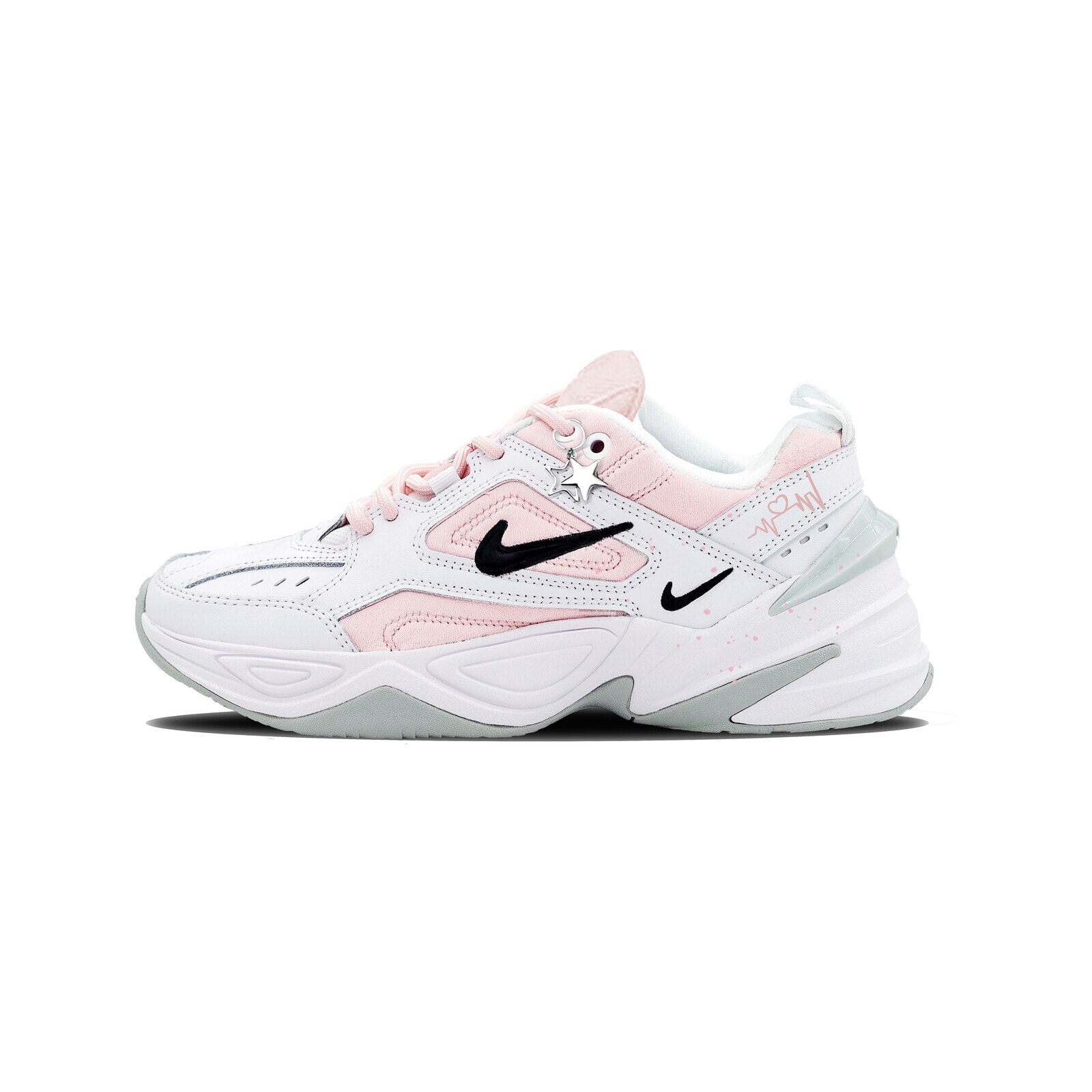 Nike M2K Tekno Slip-Resistant Low-Top Chunky Sneakers Women's White Pink