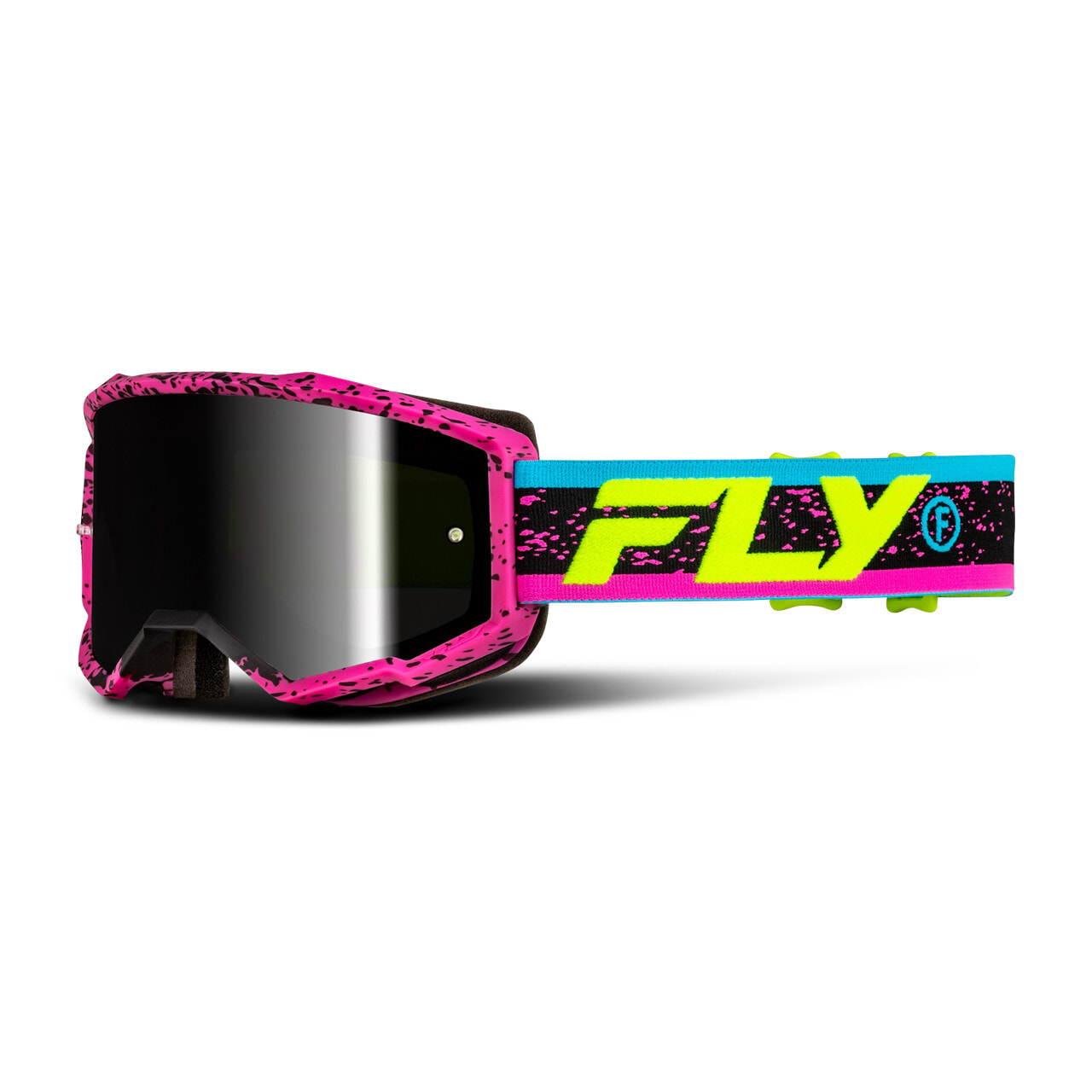 Crossbrille FLY Racing Zone Rosa-Schwarz-Hi-Vis