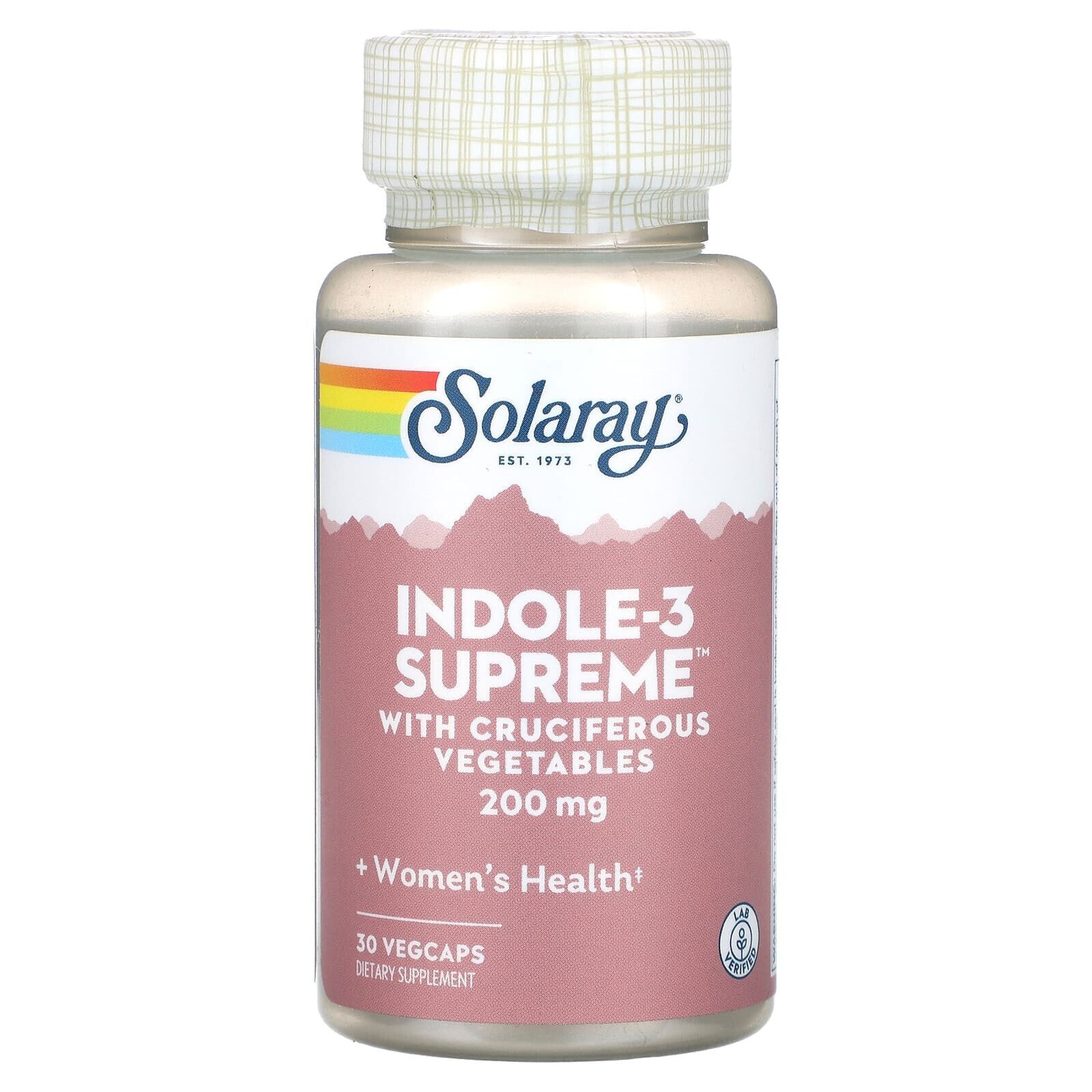 Solaray, Индол-3 Supreme, 200 мг, 30 вегетарианских капсул