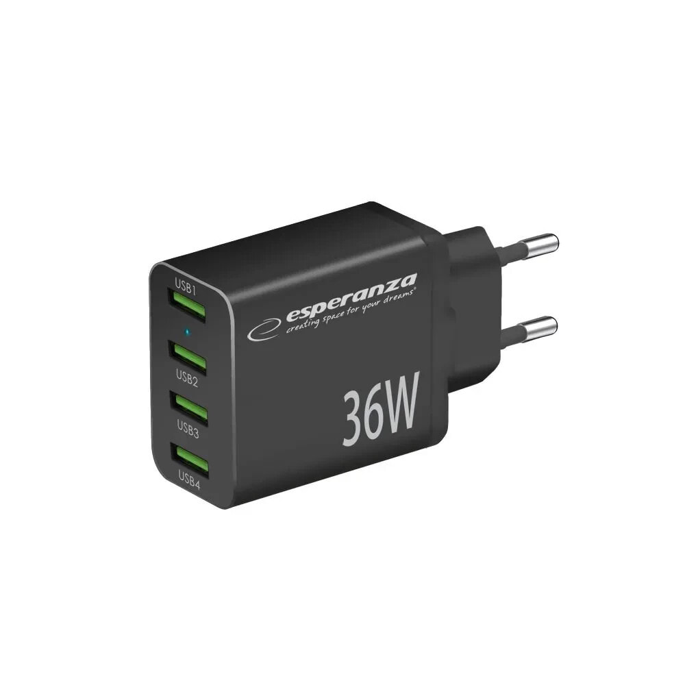 ESPERANZA EZC107K 36W USB-A and USB-C wall charger