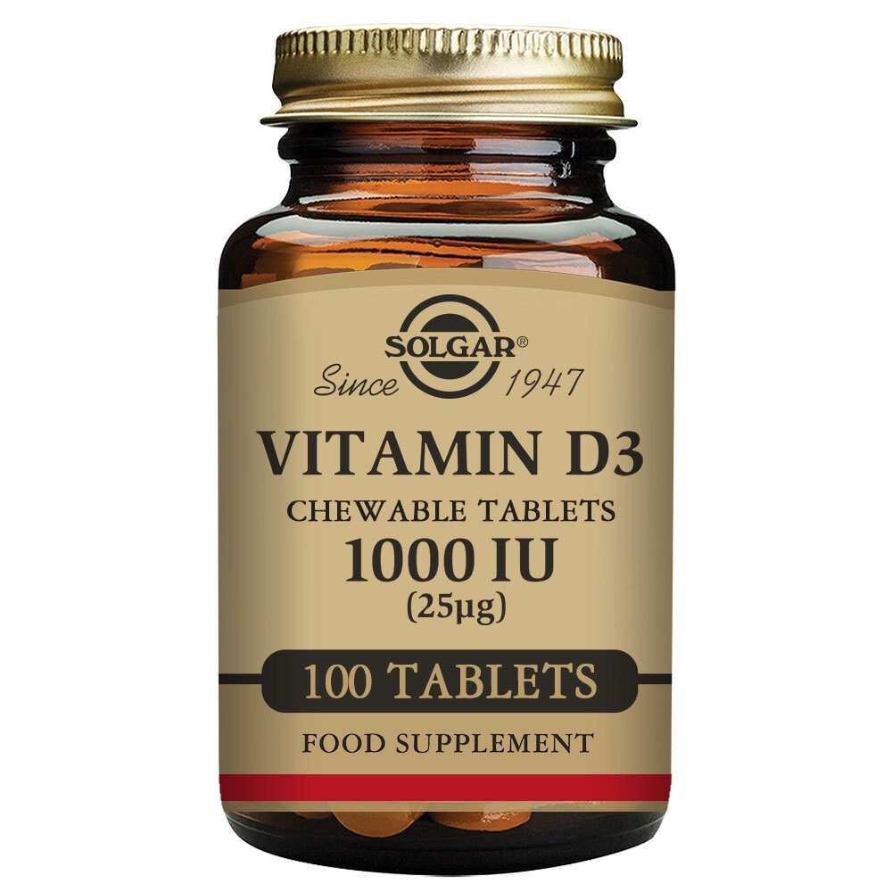 SOLGAR Vitamin D3 1000 IU 25 mcg 100 Units