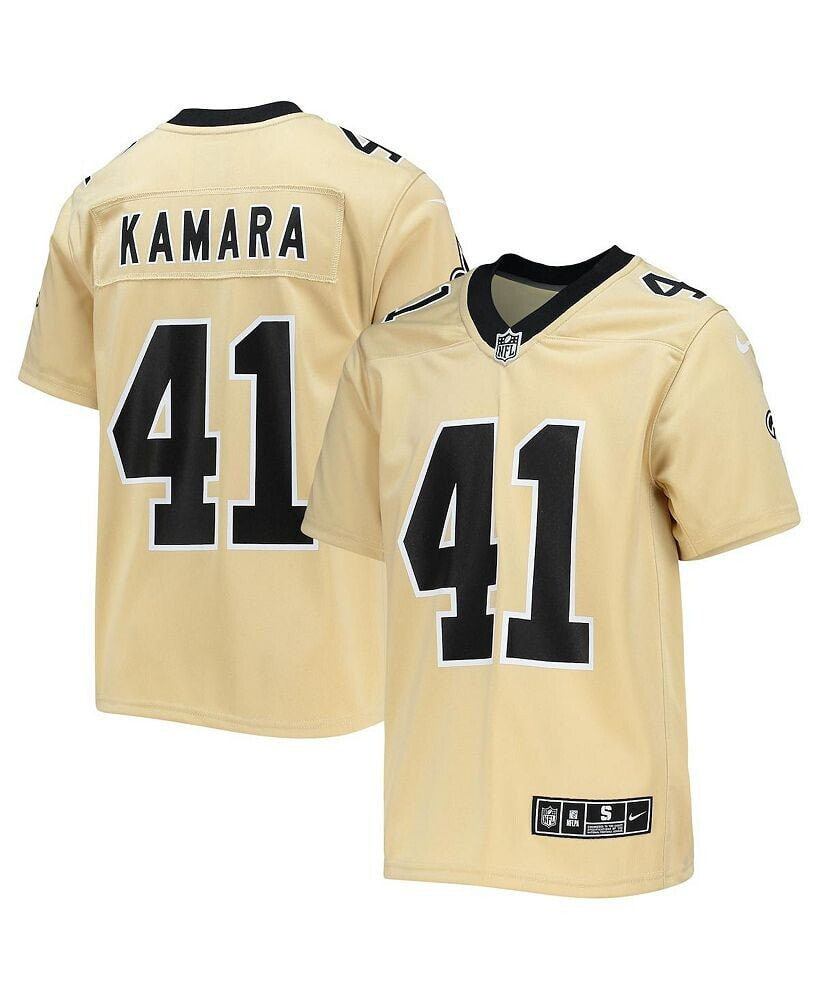 Nike youth Boys Alvin Kamara Gold New Orleans Saints Inverted Team Game Jersey