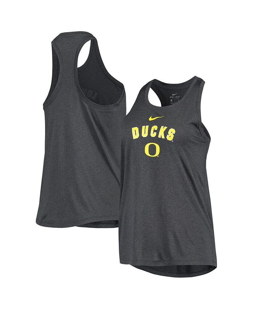 Nike women's Anthracite Oregon Ducks Arch and Logo Classic Performance Tank Top