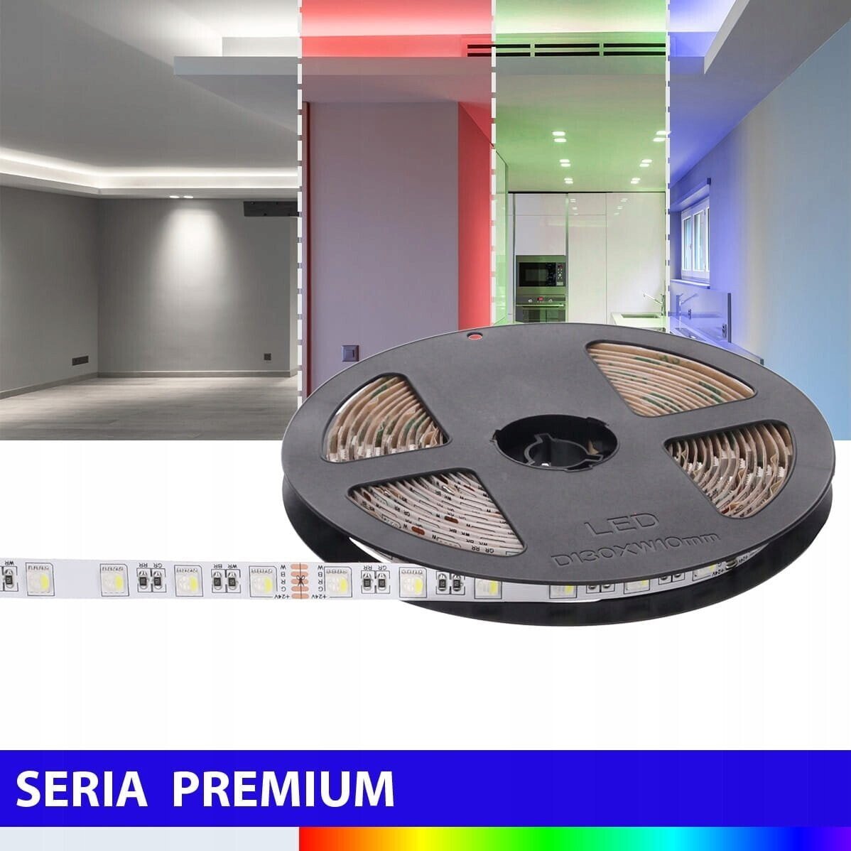 Taśma LED Prescot Prescot 24E024-100-10-RGB+W taśma LED biała