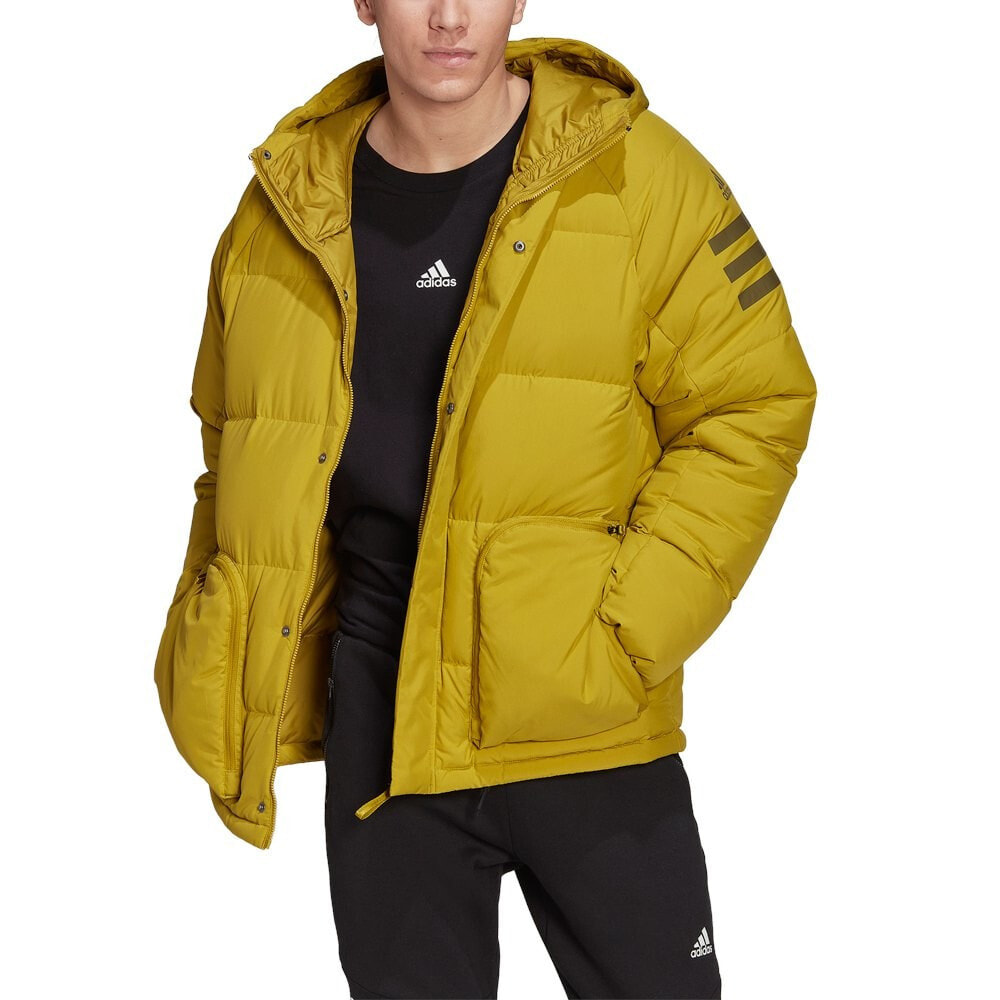 Yellow adidas deals puffer jacket