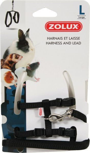 Zolux Harness and leash for guinea pig L, black