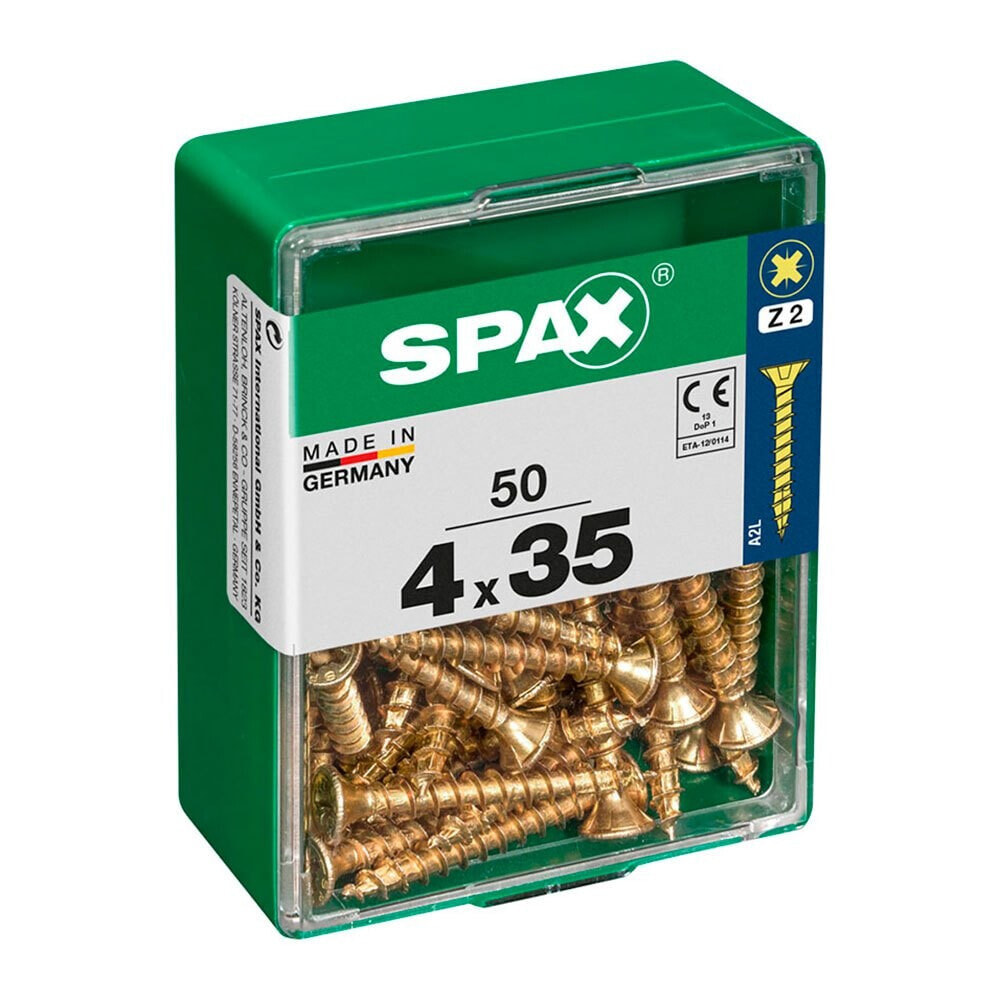 SPAX Yellox 4.0x35 mm Flat Head Wood Screw 50 Units