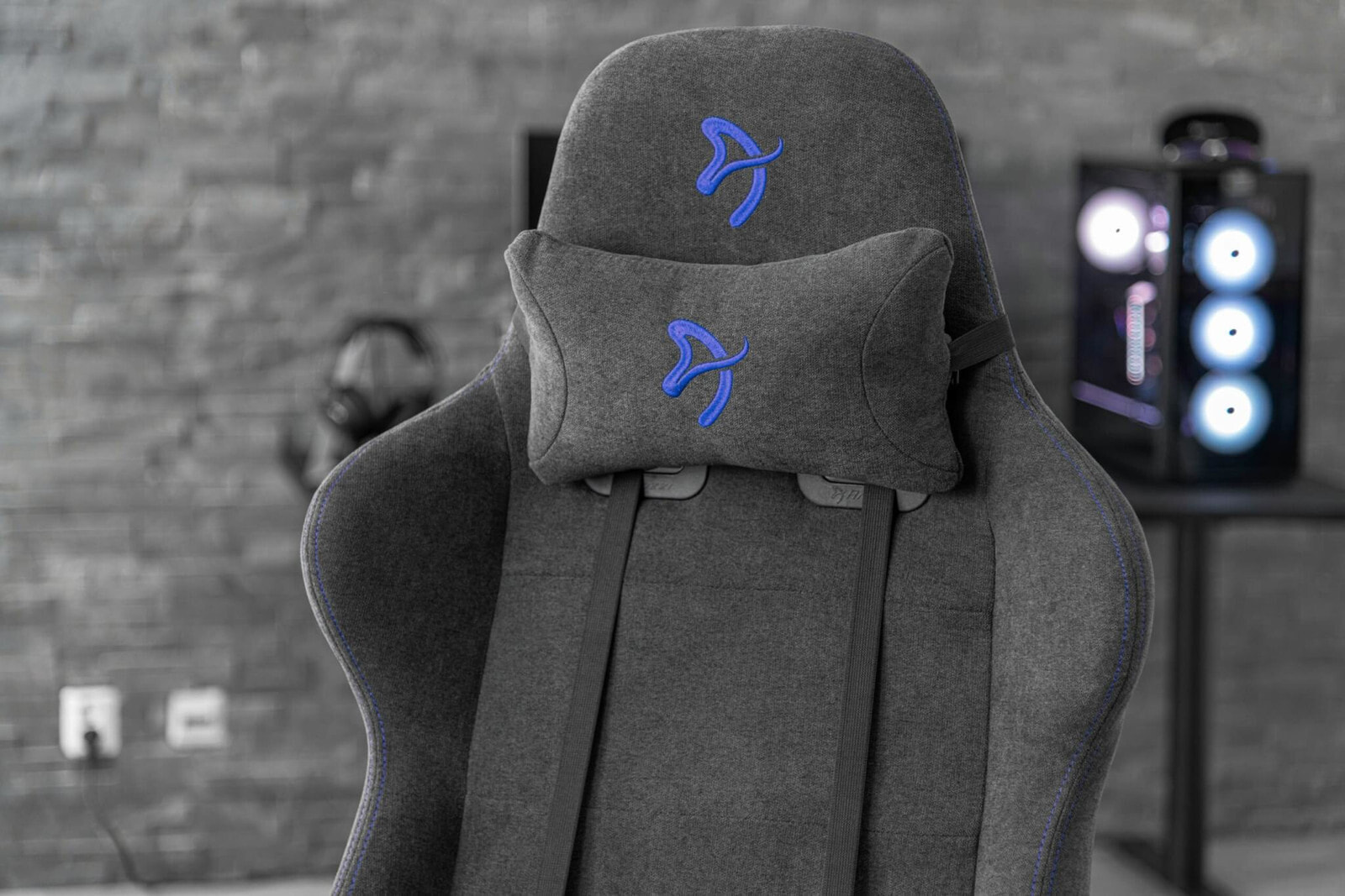 Игровое кресло для ПК Сиденье с мягкой обивкой Синий, Серый Arozzi Verona -SIG-SFB-BL  VERONA-SIG-SFB-BL