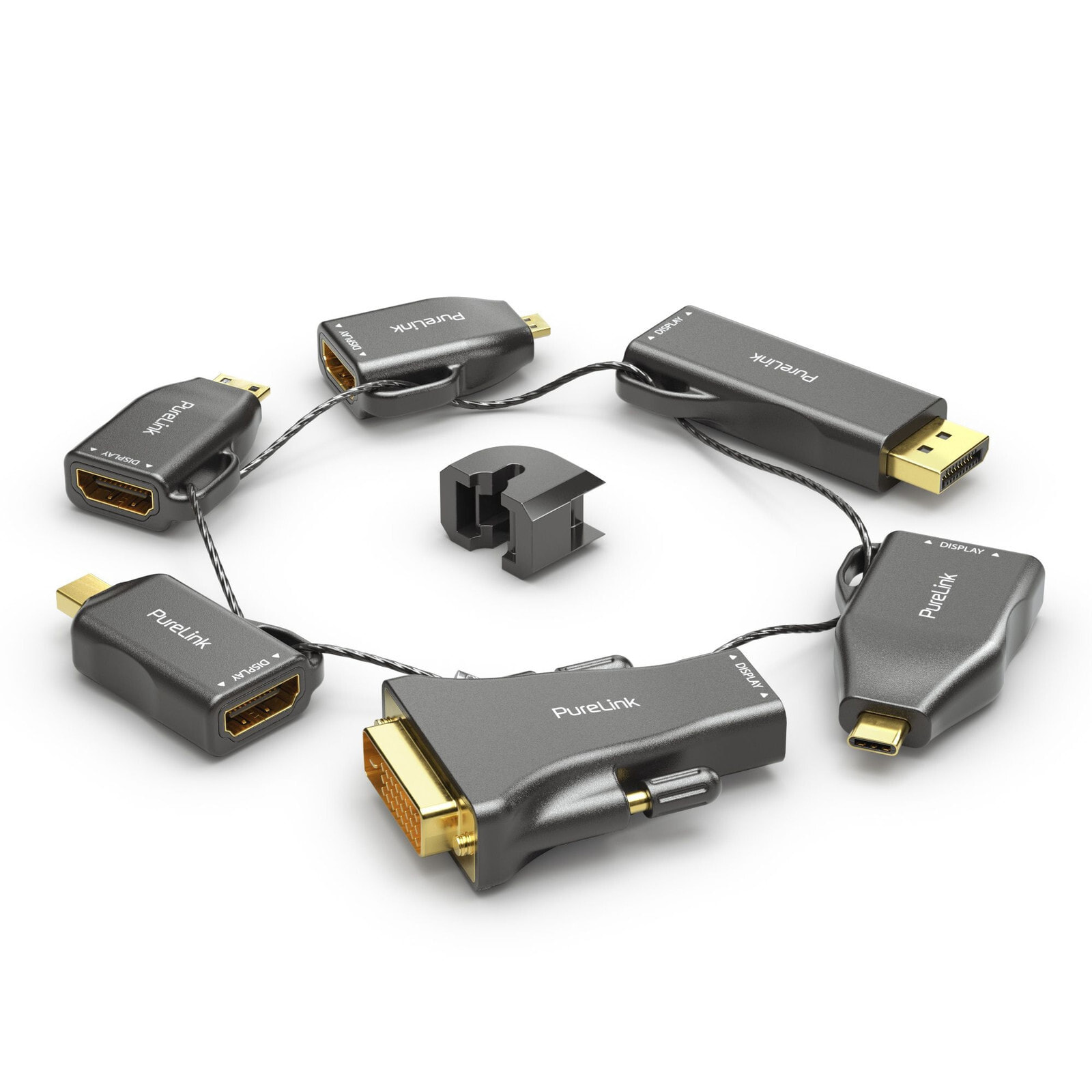 PureLink IQ-AR210 видео кабель адаптер 6 x HDMI Черный, Золото