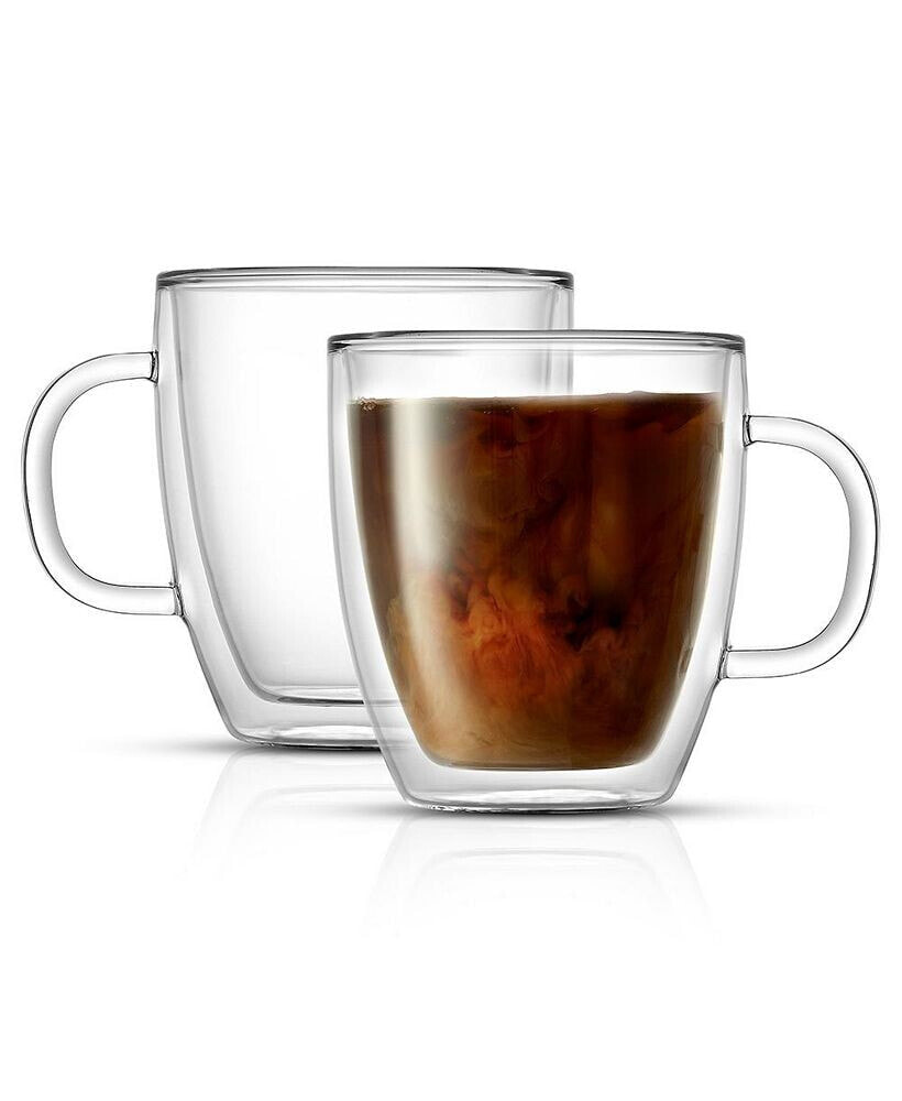 JoyJolt savor Double Wall Coffee Mugs Set of 2