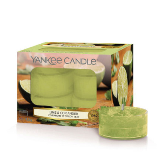Yankee Candle  Lime & Coriander Aroma Candle Ароматические чайные свечи с ароматом лайма и кориандра 12 х 9,8 г