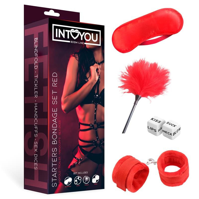 Набор для БДСМ INTOYOU BDSM LINE Starters Bondage Set 4 Pieces Red