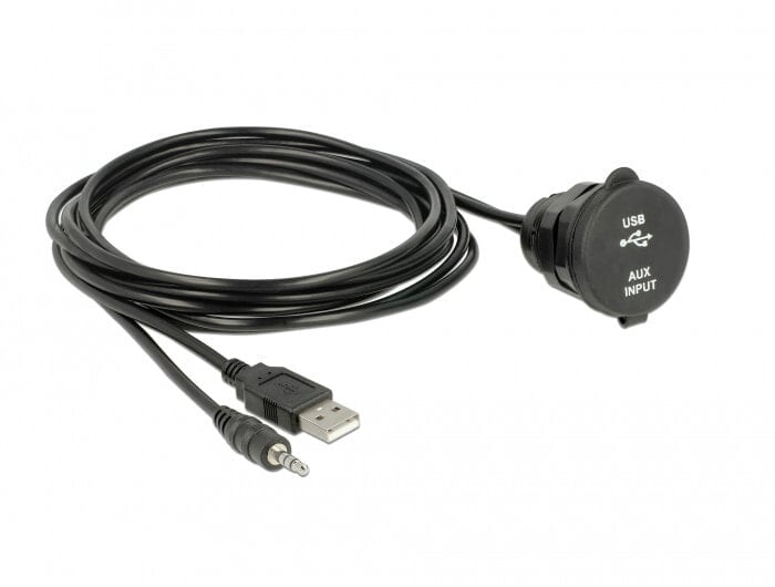 DeLOCK 85719 кабельный разъем/переходник USB Type-A + 3.5 mm 4 pin Черный
