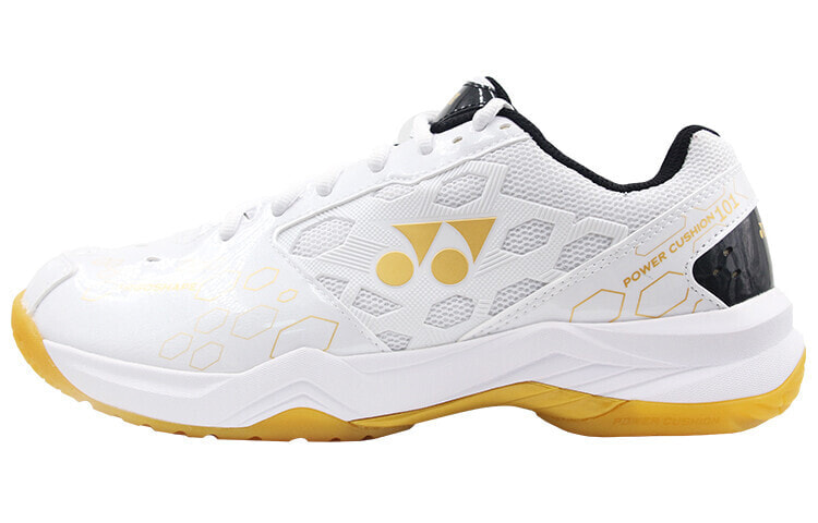 YONEX Power Cushion Badminton Shoes Unisex Low-Top White Gold