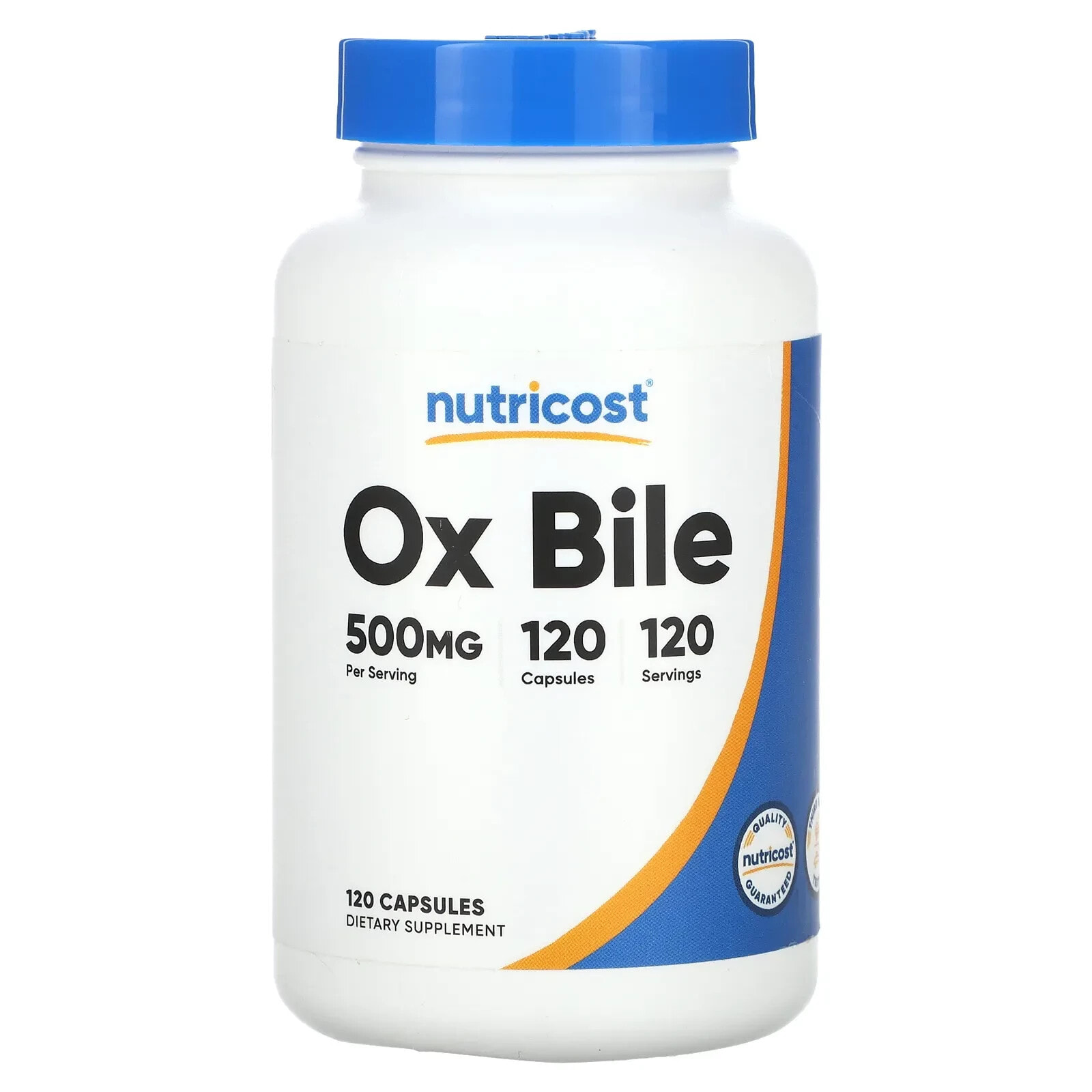 Nutricost, Ox Bile , 125 mg , 240 Capsules