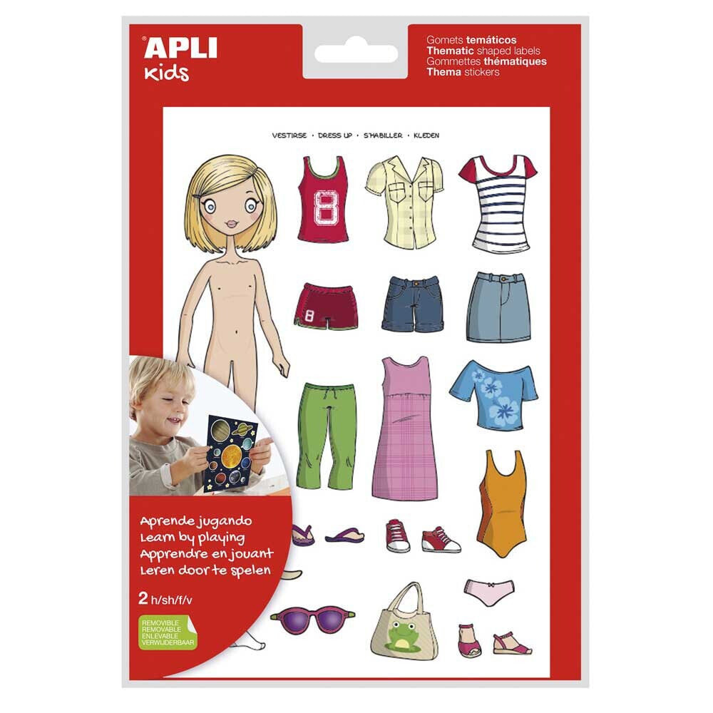 APLI Get Dressed School Stickers 5 Units