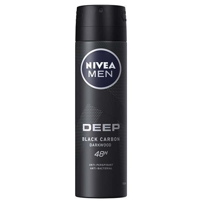 Nivea Men Deep Black Carbon Spray Antiperspirant Антибактериальный антиперспирант-спрей 150 мл