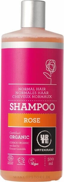 Feuchtigkeitsspendendes Shampoo für normales Haar mit Rosenextrakt - Urtekram Rose Shampoo Normal Hair