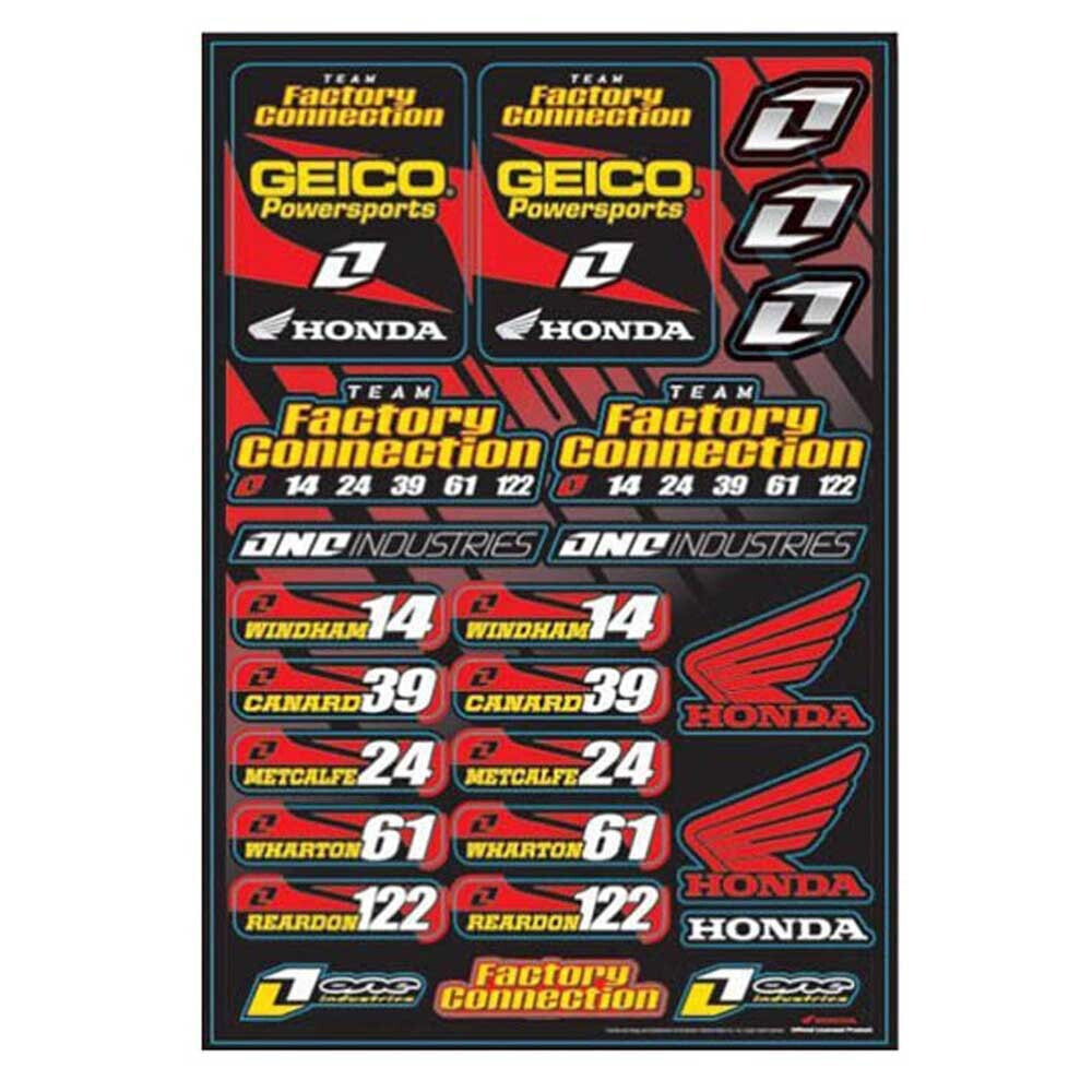 ONE INDUSTRIES Team factory Connection Decals Sheet