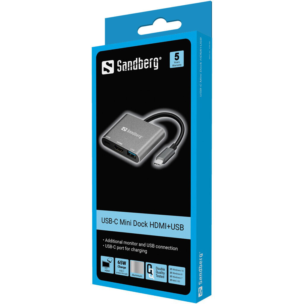 Sandberg USB-C Mini Dock HDMI+USB 136-00