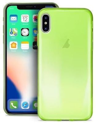 чехол силиконовый зеленый iPhone X Puro