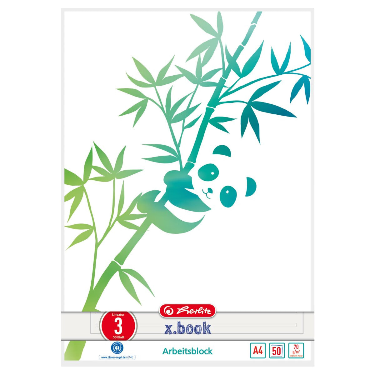 GREENline - Image - Green - White - A4 - 50 sheets - 70 g/m² - Lined paper