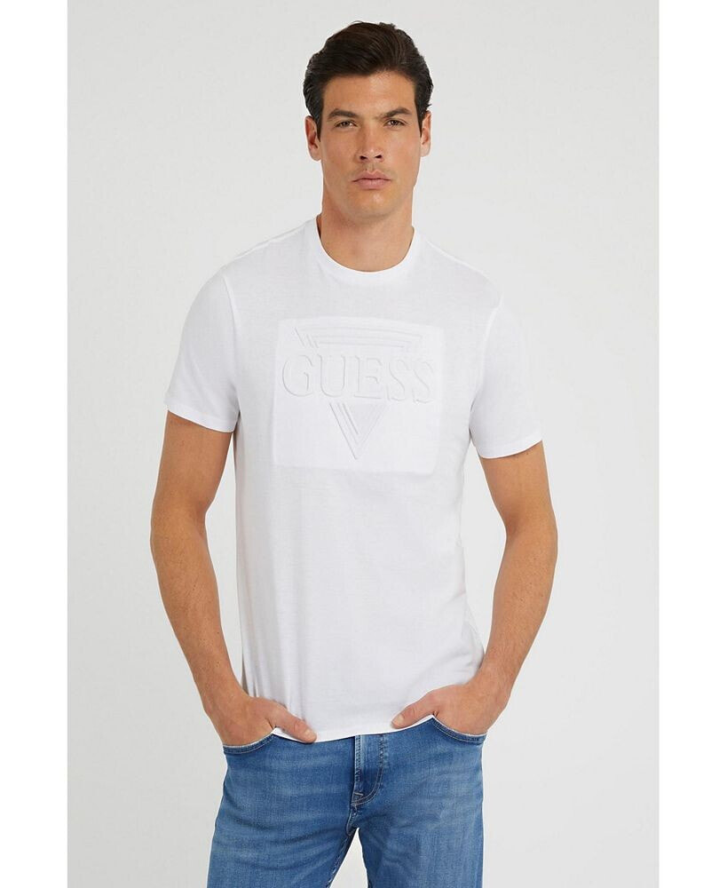 GUESS men's Embossed GUESS Short Sleeve T-shirt