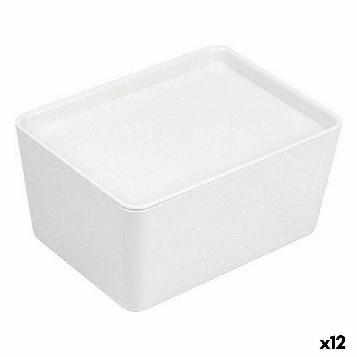 Stackable Organising Box Confortime With lid 17,5 x 13 x 8,5 cm (12 Units)