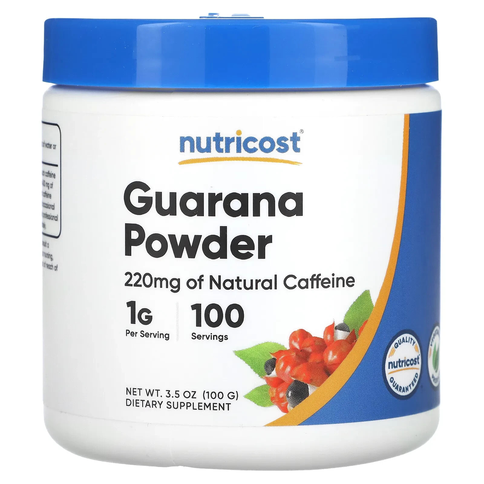 Nutricost, Guarana Powder, 1 g, 3.5 oz (100 g)