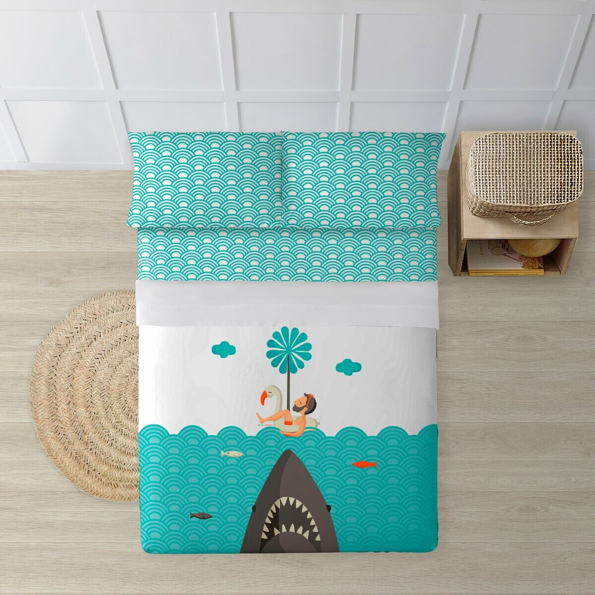 Bedding set Decolores Jaws Multicolour 175 x 270 cm