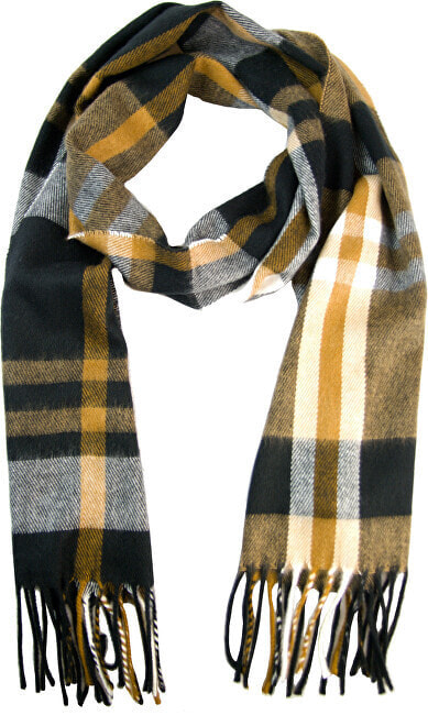 Мужской шарф черный желтый трикотажный Karpet Scarf 447160.1