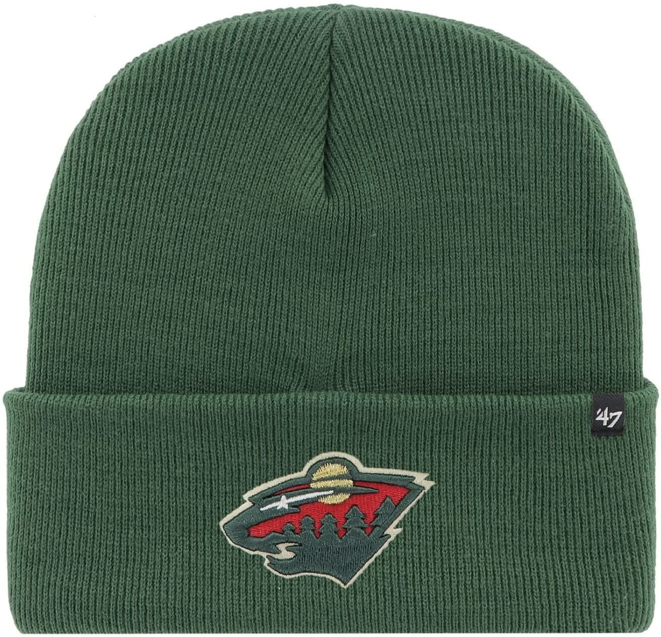 Мужская бейсболка с логотипом ’47 Brand '47 Brand Minnesota Wild Haymaker NHL Beanie Winter Hat Green