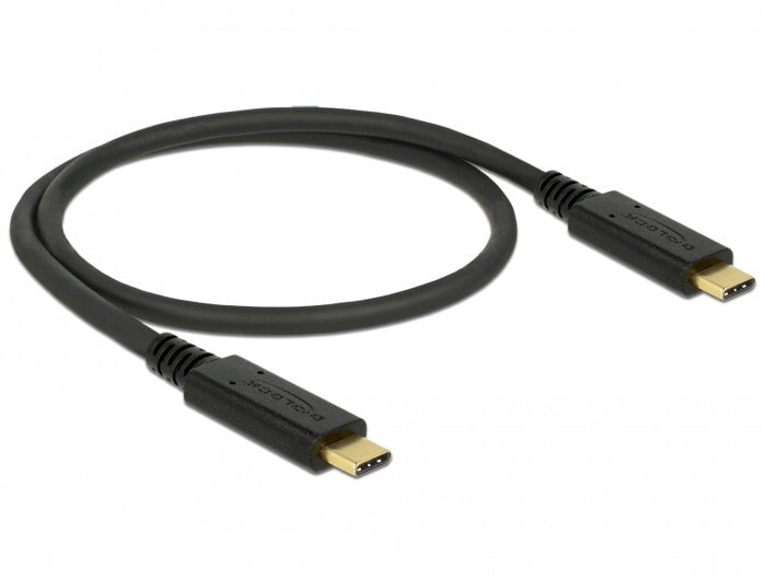 DeLOCK 83042 USB кабель 0,5 m 3.2 Gen 2 (3.1 Gen 2) USB C Черный