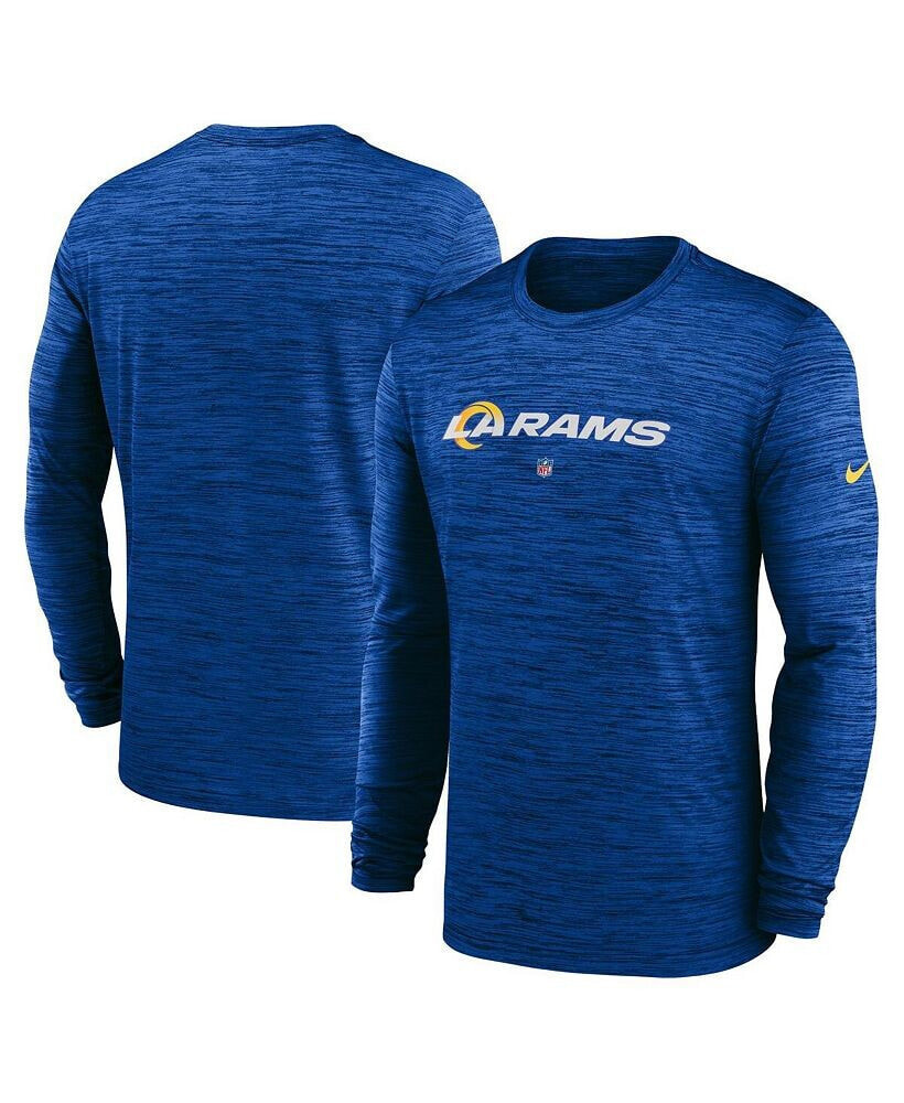 Nike men's Royal Los Angeles Rams Sideline Team Velocity Performance Long Sleeve T-shirt