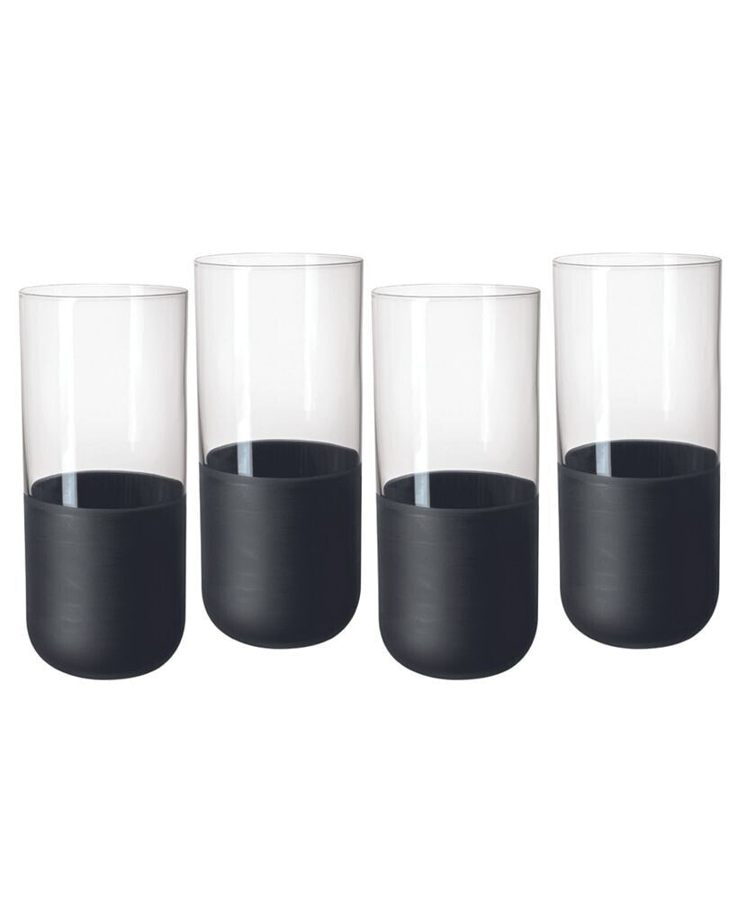 Villeroy & Boch manufacture Crystal Rock Highball Glasses, Set of 4