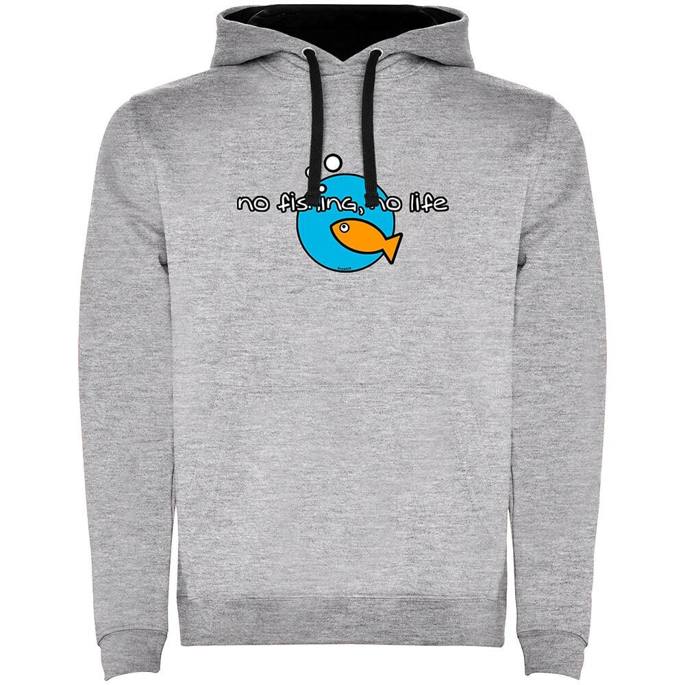 KRUSKIS No Fishing No Life Two-Colour Hoodie