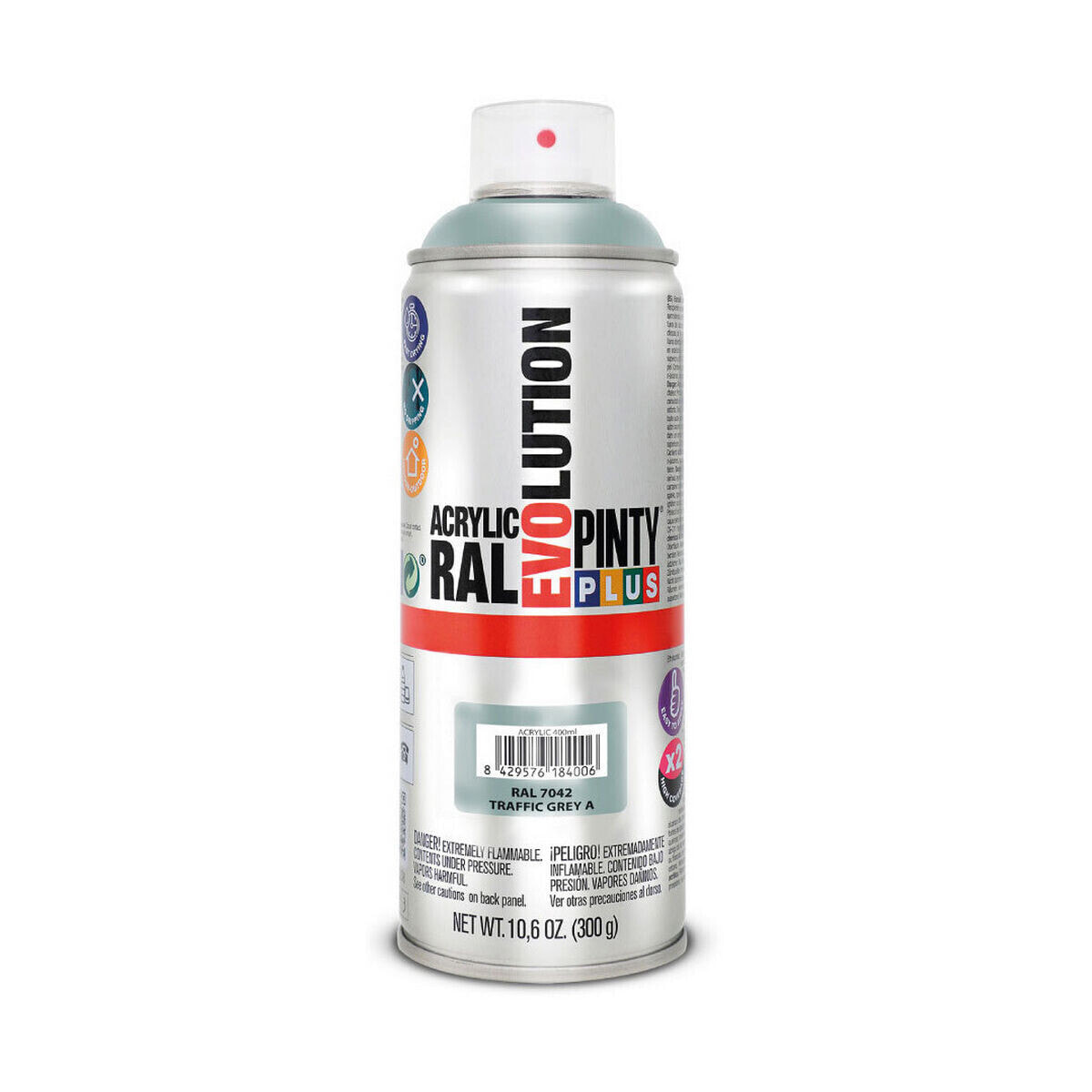 Spray paint Pintyplus Evolution RAL 7042 400 ml Traffic Grey