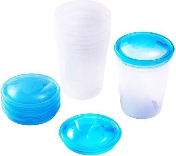 Babyono Food container + blue mouthpiece 4x20ml