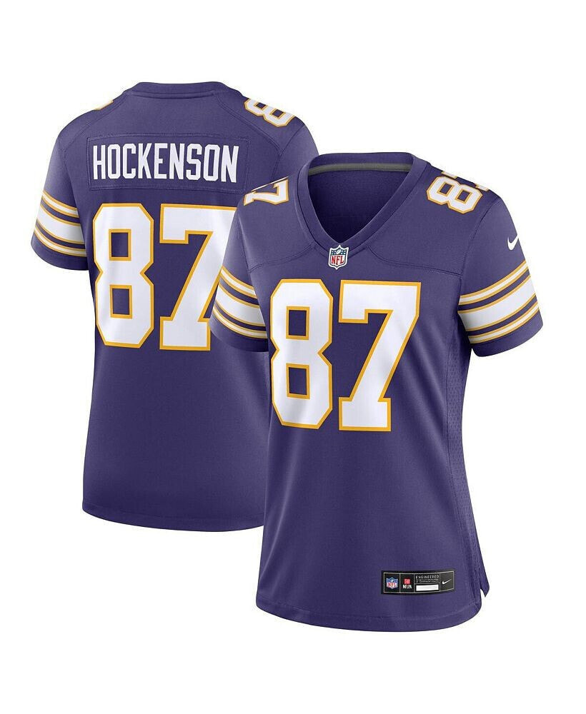 Nike women's T.J. Hockenson Purple Minnesota Vikings Classic Player Game Jersey