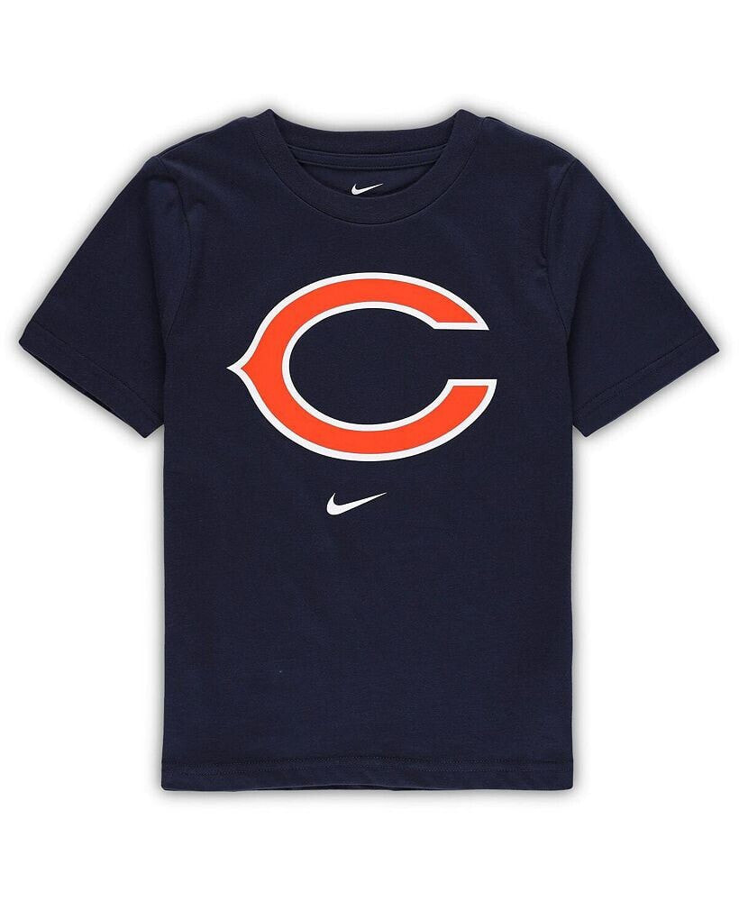 Nike little Boys Navy Chicago Bears Team Wordmark T-shirt