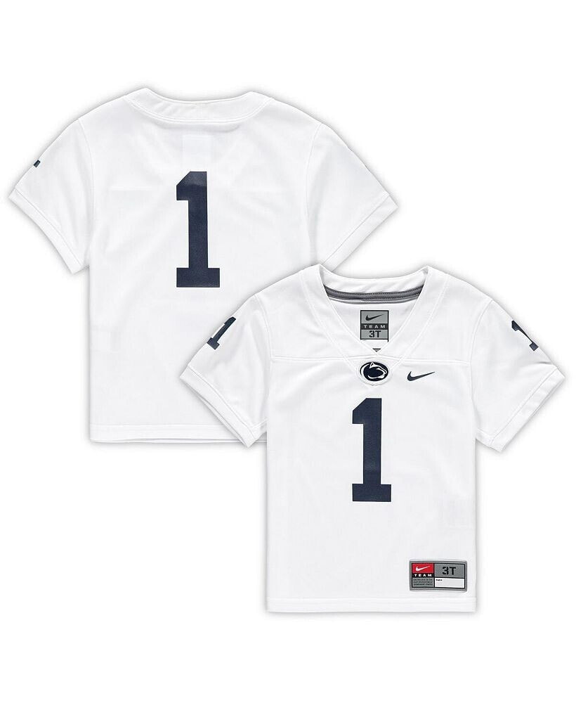 Nike toddler Boys Number 1 White Penn State Nittany Lions Untouchable Football Jersey