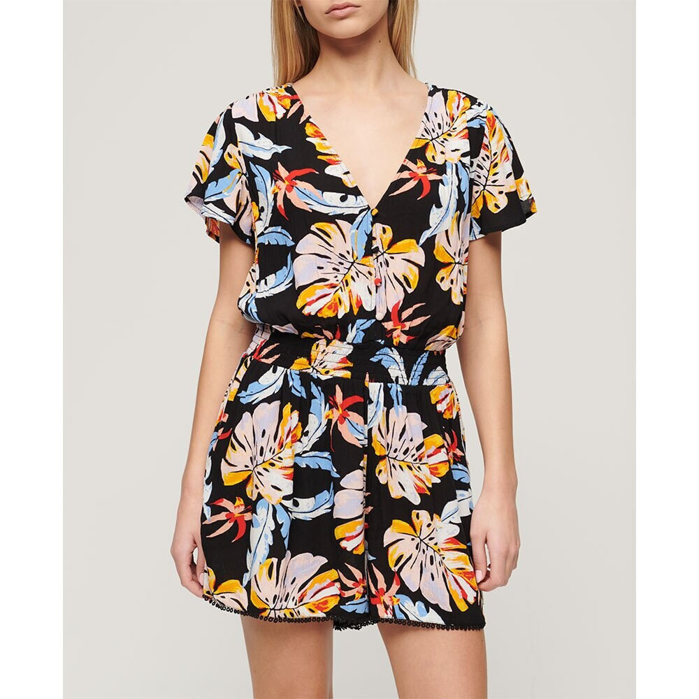 SUPERDRY Beach Playsuit Short Sleeve Short Dress