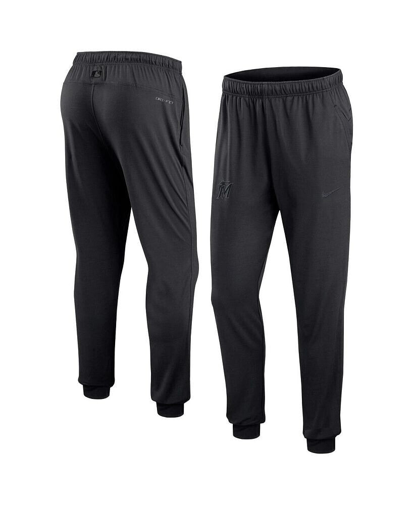 Nike men's Black Miami Marlins Authentic Collection Travel Performance Pants