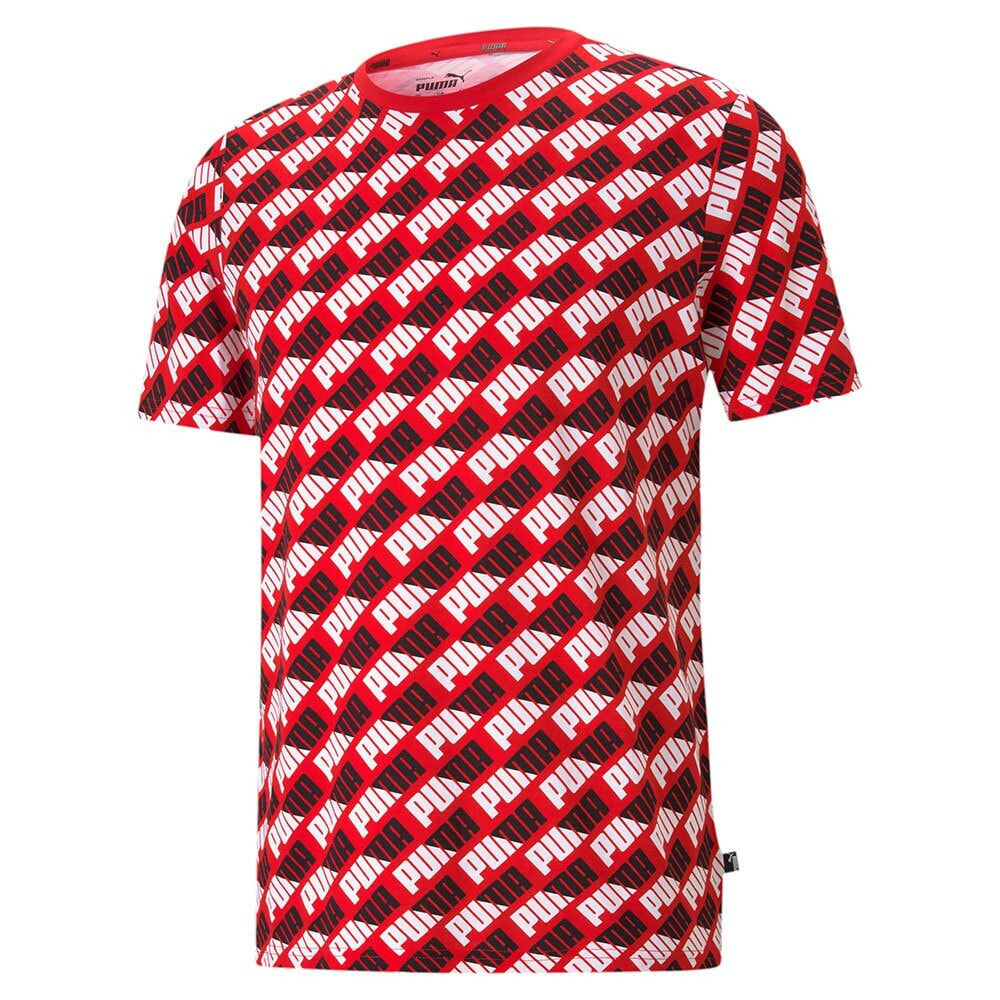 PUMA Allover Print Short Sleeve T-Shirt