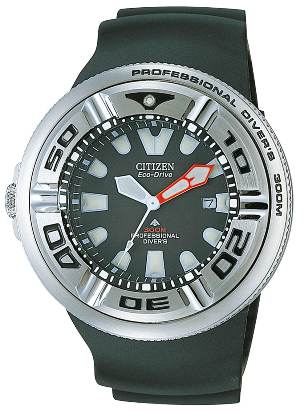 Мужские наручные часы с черным силиконовым ремешком Citizen BJ8050-08E Promaster Professional Divers 48mm 30ATM