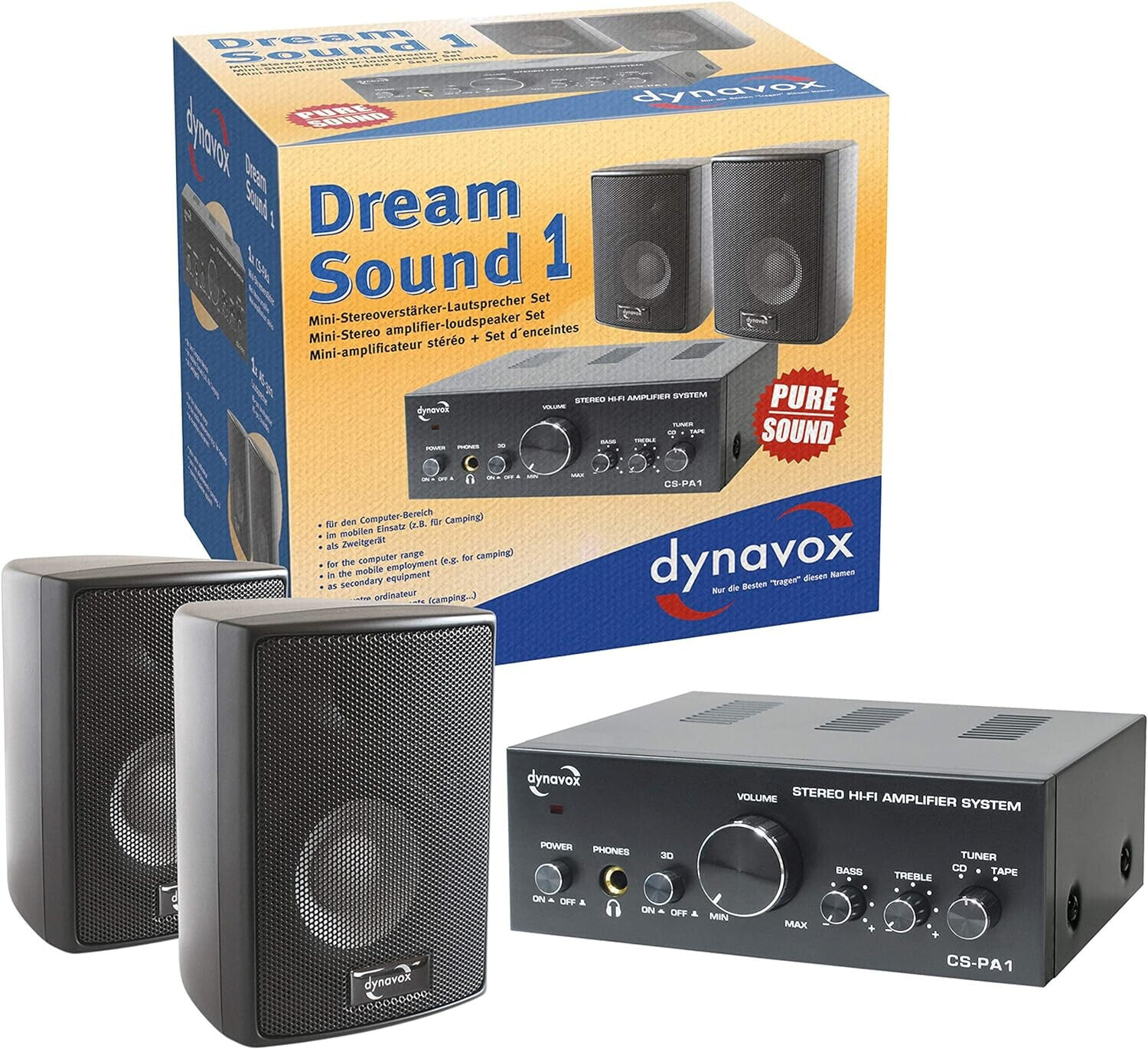 Dynavox Dream Sound Set I (Hifi Verstärker 100 Watt) schwarz
