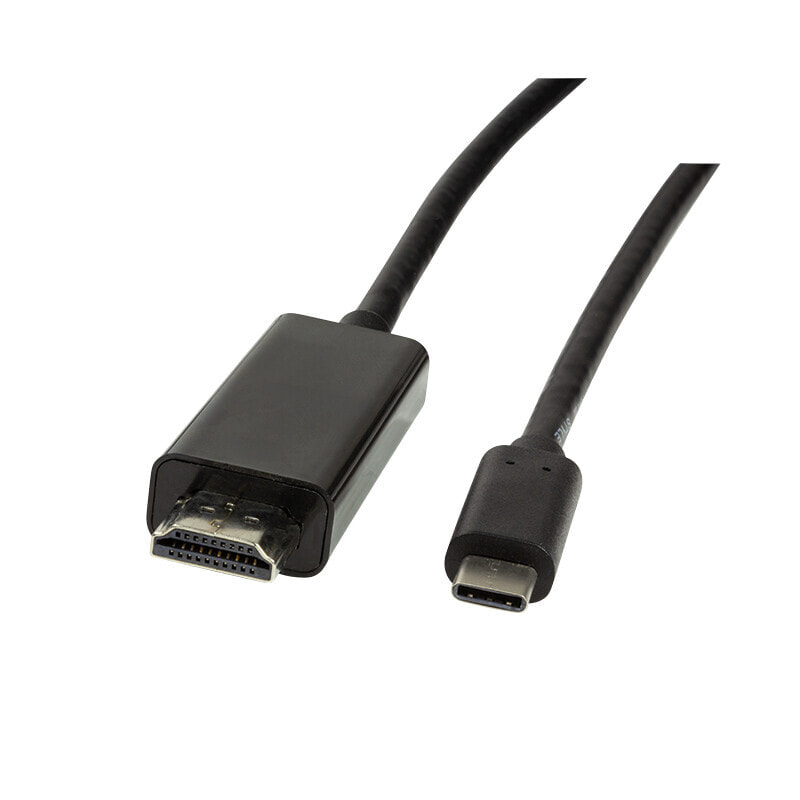 LogiLink UA0329 кабельный разъем/переходник USB Type C HDMI Черный
